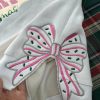 Coquette Pink Gilter Merry Christmas Side Bow Embroidered Sweatshirt Coqueete Christmas Embroidered Hoodie 2 512x512 2.jpg